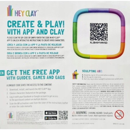 Interaktywna plastelina DINOZAURY /18 kolorow/ kreatywna zabawa / HE