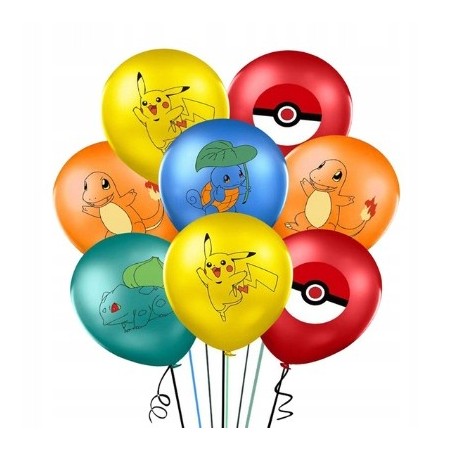 Balony z Nadrukiem POKEMON 12szt