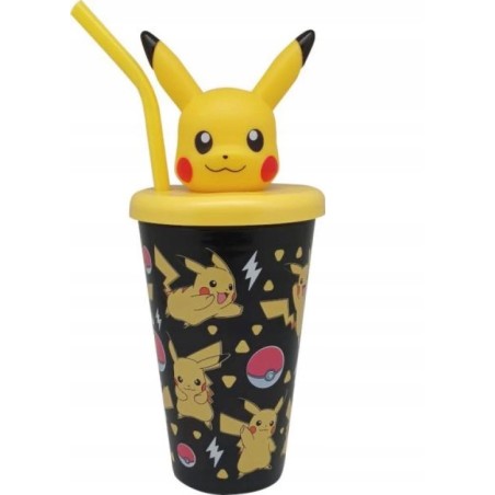Kubek ze slomka / figurka 3D / 500 ml / Pokemon / wysoka jakosc / li