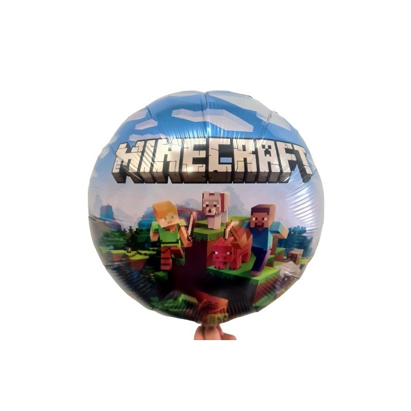 Balon Foliowy Na Hel OKRĄGŁY - MINECRAFT - śr. 45cm