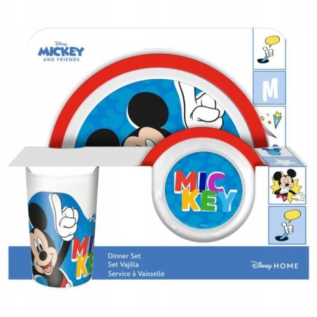 Zestaw Naczyń dziecięcych MYSZKA MICKEY talerz miska kubek
