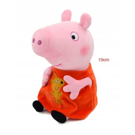 Zabawka Pluszowa Świnka Peppa 19 cm z zawieszką