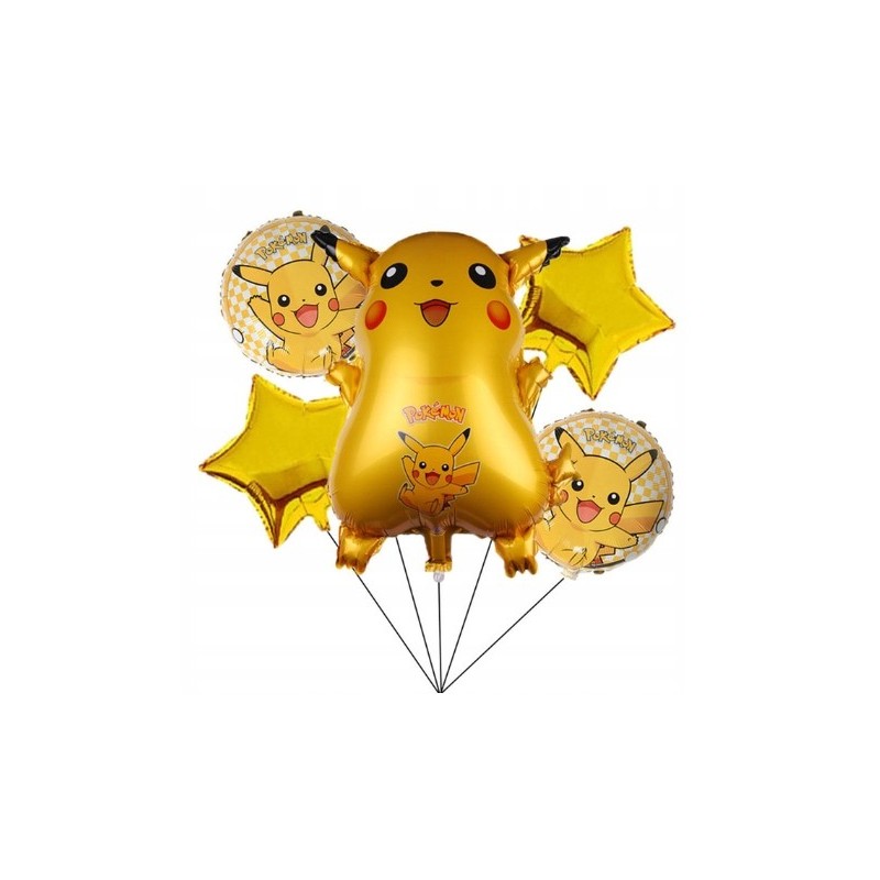 Balon Foliowy na Hel Zestaw - POKEMON - 5szt