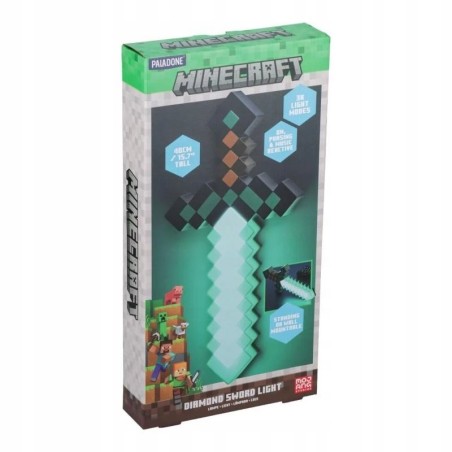 Diamentowy Miecz - Minecraft lampka 40cm