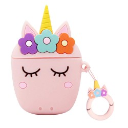 Etui na AirPods 1/2 Jednorozec rozowy