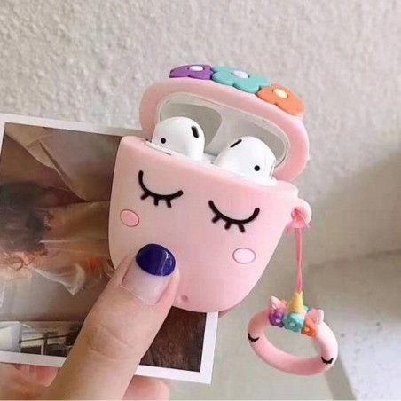 Etui na AirPods 1/2 Jednorożec różowy