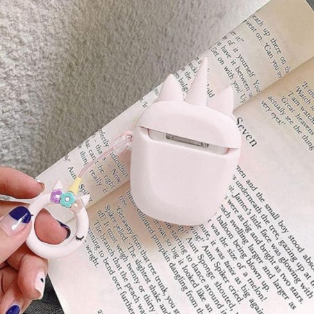 Etui na słuchawki Apple AirPods 1/2 Jednorożec Biały