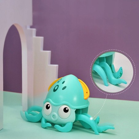 Ośmiornica Octopus Pełzająca Interaktywna Zabawka z Dzwiękiem Zasilanie USB