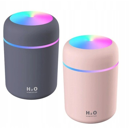 Nawilżacz Powietrza na USB 300ml - DYFUZOR LED - różowy