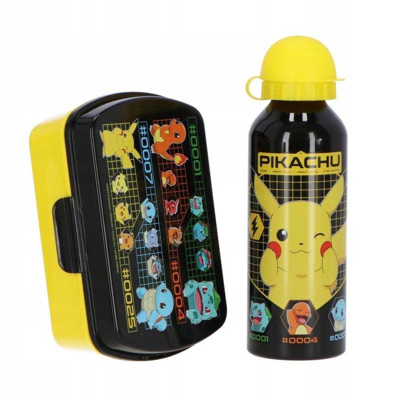 Zestaw butelka bidon 500 ml + lunch box / Pokemon Pikachu / Licencja