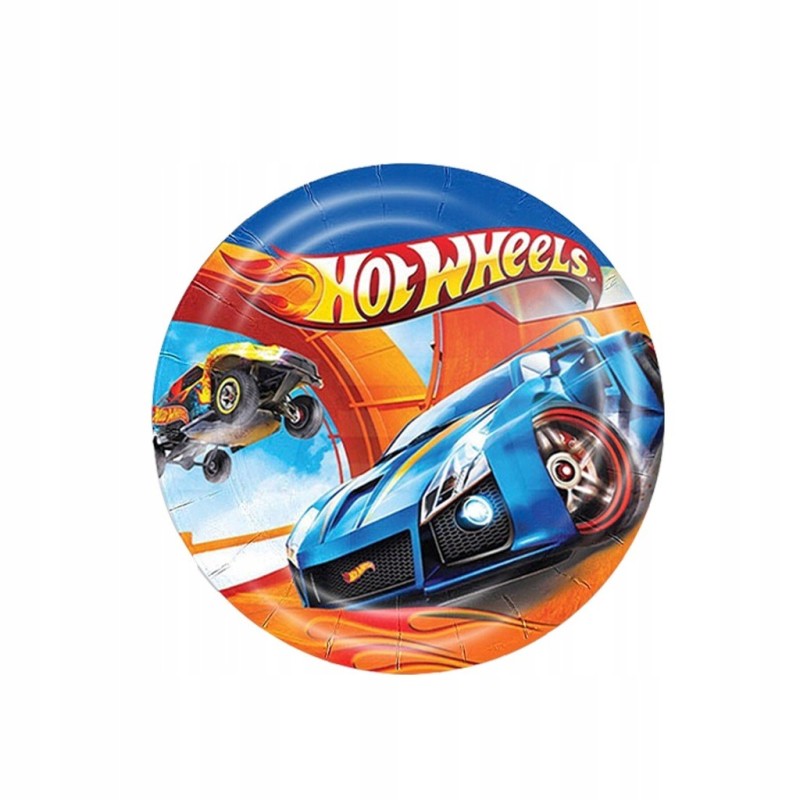 Talerzyki Hot Wheels Jednorazowe Papierowe Duże 23cm 10szt