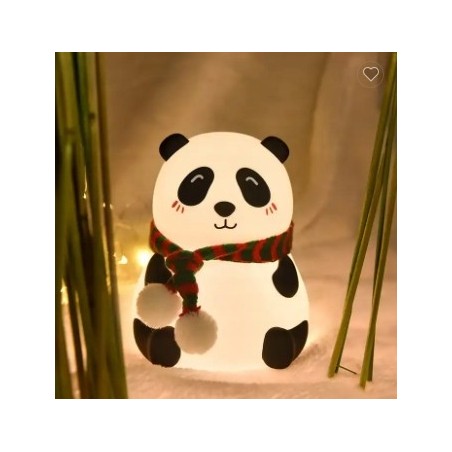 Lampka Nocna Panda - Z Zamkniętymi Oczami Ledowa Zmienia Kolory