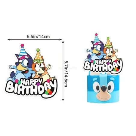 Zestaw Urodziny Bluey Urodziny Impreza okolicznościowa Happy Birthday