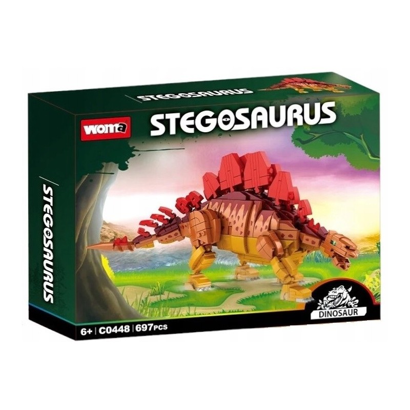 Klocki / Stegosaurus / Stegozaur / Dinozaur / 697 elementów