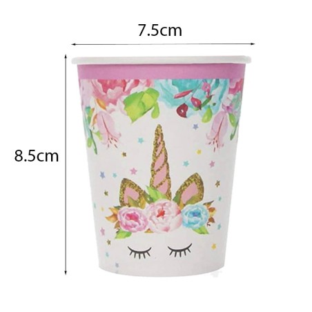 Kubeczki Papierowe JEDNOROZEC 8szt