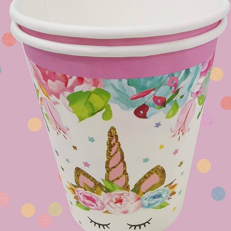 Kubeczki Papierowe JEDNOROŻEC - 8szt