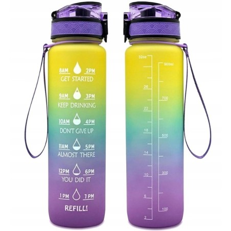 Bidon Motywacyjny 1000 ml Sportowy 1L / Butelka na Wode / Podzialka+