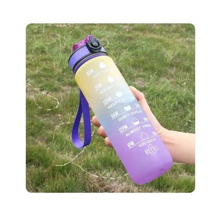 Bidon Motywacyjny 1000 ml Sportowy 1L / Butelka na Wodę / Podziałka+Gratis