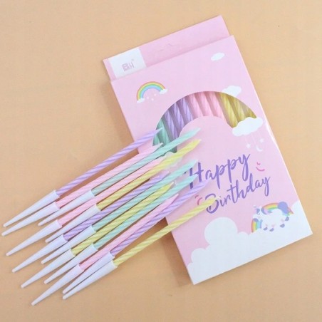 Świeczki Urodzinowe Na Tort Świeczka na Urodziny Happy Birthday 12 sztuk