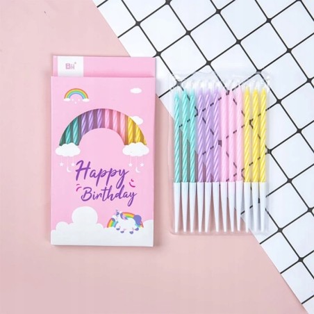 Świeczki Urodzinowe Na Tort Świeczka na Urodziny Happy Birthday 12 sztuk