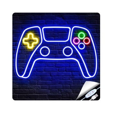 Lampka Neon Pad Joystick Playstation 5 / PS5 / Duza 28cm*42cm