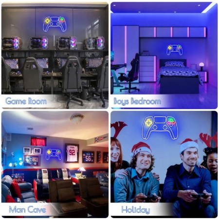 Lampka Neon Pad Joystick Playstation 5 / PS5 / Duża 28cm*42cm