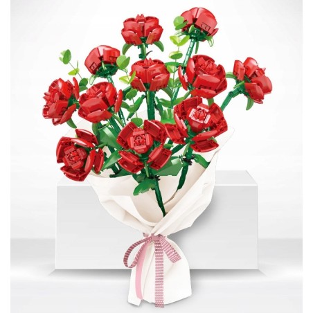 Klocki Konstrukcyjne Bukiet Kwiatów Kwiaty 9 Róż 568 elementów