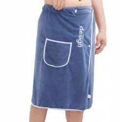 Recznik kapielowy szlafrok szybkoschnacy z zapieciem i kieszenia 70x