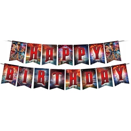 Girlanda STRANGER THINGS baner urodzinowy 200cm