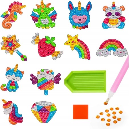 Diamentowe obrazki / naklejki dla dzieci /rekodzielo artystyczne