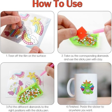 Diamentowe obrazki / naklejki dla dzieci /rękodzieło artystyczne