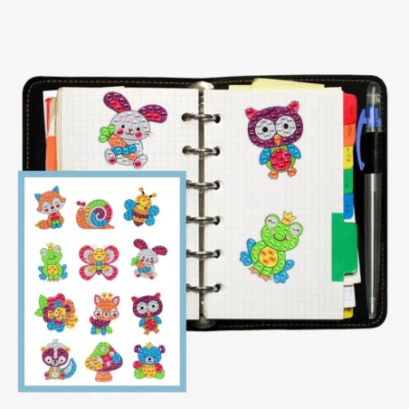 Diamentowe obrazki / naklejki dla dzieci /rękodzieło artystyczne/ ZWIERZĘTA