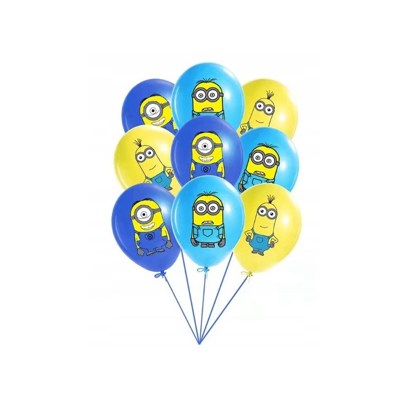 Balony z Nadrukiem - MINIONKI - 9szt