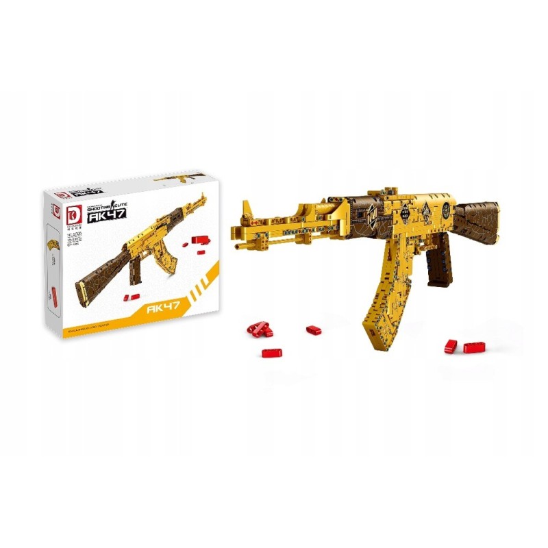 Ruchome klocki Konstrukcyjne Karabin AK47 1548 elementów