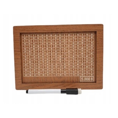 Skarbonka wykreslana 5000 drewinana 5 tys