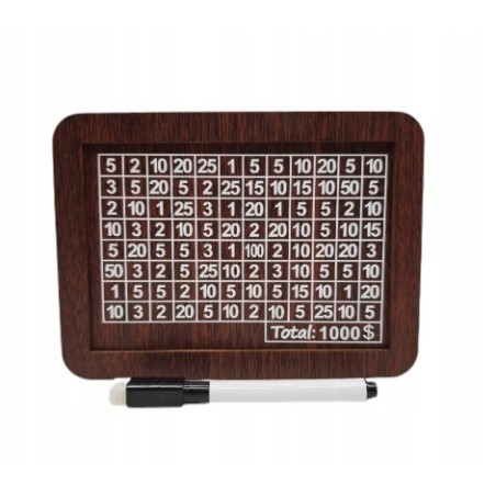 Skarbonka wykreślana 5000 drewinana 5 tyś