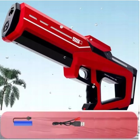 Pistolet na Wodę Elektryczny Automatyczny Wysokociśnieniowy czerwony