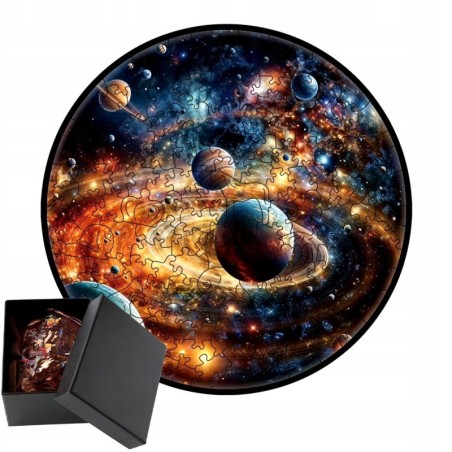 Drewniane puzzle / Wooden Puzzle / Uklad Sloneczny / Duzy Format A3 