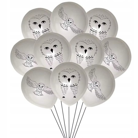 Zestaw Urodzinowy Harry Potter Sowa Balony 20 szt + Girlanda Happy Birthday