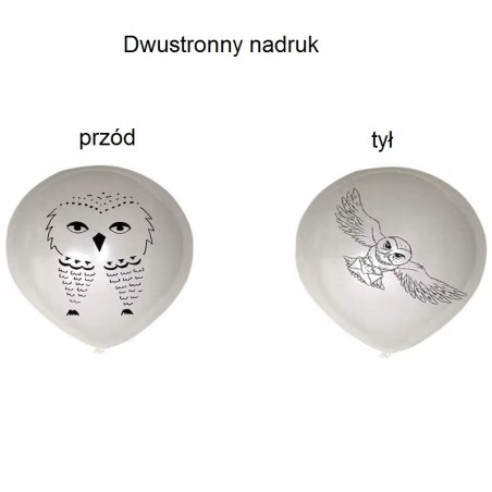 Zestaw Urodzinowy Harry Potter Sowa Balony 20 szt + Girlanda Happy Birthday