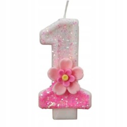 Swieczka Urodzinowa Na Tort / KWIATUSZEK / Swieczki na Urodziny / CY