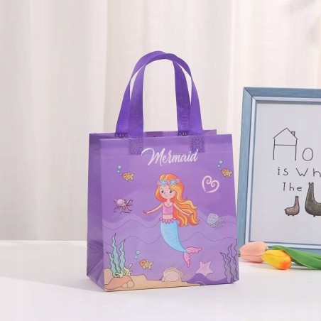 Torebki prezentowe Syrenki Mermaid Urodziny Party 23x22cm 4 szt