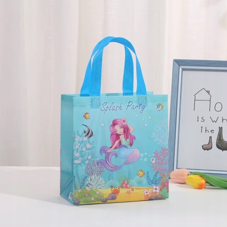Torebki prezentowe Syrenki Mermaid Urodziny Party 23x22cm 4 szt