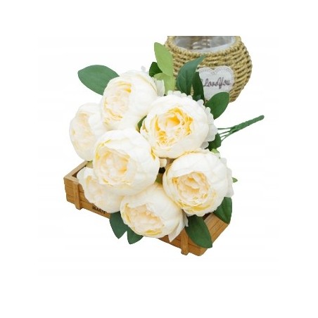 Bukiet Piwonia Peonia Champagne 7 Kwiatow Duzy Pak