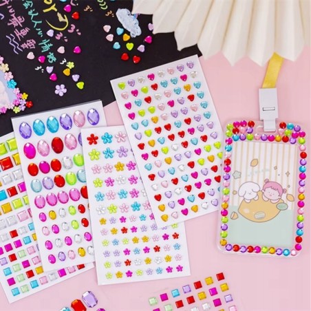 Diamenciki diamenty naklejki na twarz kryształki 3D zestaw 10 sztuk