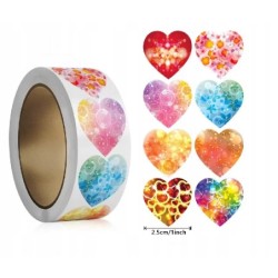 Naklejki Serca Walentynki Valentine's Day Etykieta Dekoracyjna 500 s