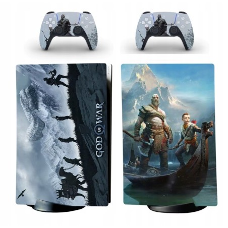 Naklejki Naklejka Skorki na PlayStation 5 oraz Pady Motyw God of War