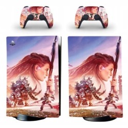 Naklejki Skorki na PlayStation 5 oraz Pady Motyw Horizon Zero Dawn