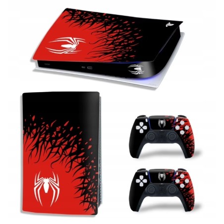Naklejki Skorki na PlayStation 5 oraz Pady Motyw Spider Man