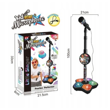 Mikrofon dla dzieci Kid Star Microphone - Mały Gwiazdor na scenie - Czarny
